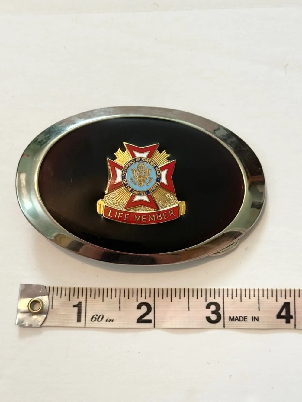 Vintage Belt Buckle Veterans of Foreign Wars of the United‎ States Life Member